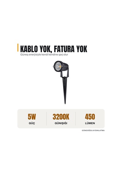 Noas 5w Led Bahçe Armatürü Günışığı - Yl74-0502