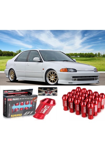 Honda Civic 1992-1995 Bijon Takımı Kırmızı 20 Adet D1 Spec