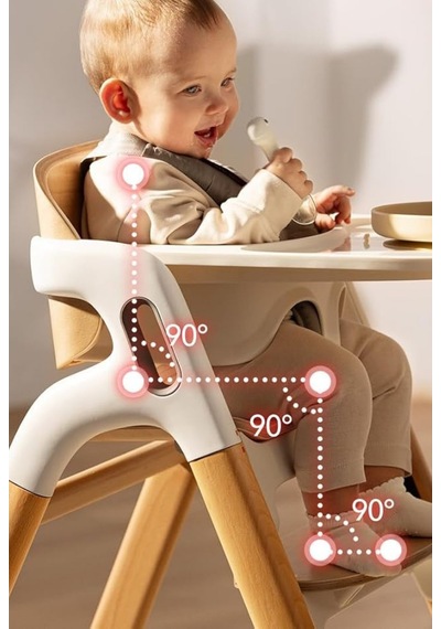 Momcozy Dinerpal Ayarlanabilir Kayın Ahşap 5 İ 1 Arada Mama Sandalyesi Nature Wood