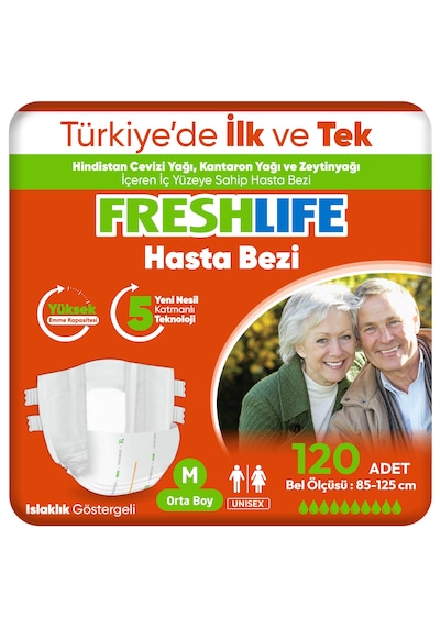 Freshlife Belbantlı Orta Boy M 30'lu 4 Adet Hasta Bezi