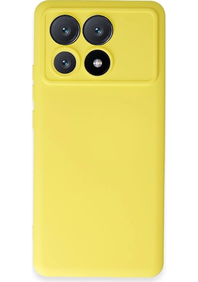 Xiaomi Poco X6 Pro Kılıf Nano İçi Kadife Silikon Sarı