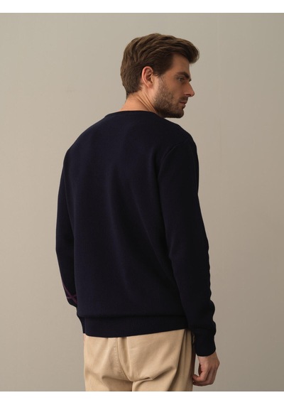 Xint Lacivert Regular Fit Bisiklet Yaka Pamuklu Kazak 801668