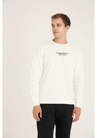 Kly Erkek O.yaka Eşofman Takım Modern Tasarım 7216 Ekru/2xl
