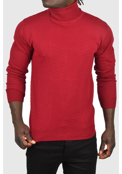 Deepsea Erkek Bordo Zigzag Desenli Tam Balıkçı Yaka Dar Kesim Boğazlı Triko Kazak 2505497 Bordo Deepsea Erkek Bordo Zigzag Desenli Tam Balıkçı Yaka Dar Kesim Boğazlı Triko Kazak 2505497 Bordo
