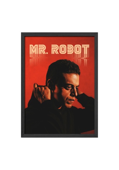 Mr. Robot Siyah Ahşap Çerçeveli Poster, Dizi Duvar Tablosu