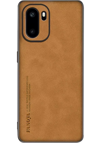 Microcase Oneplus 15r / Ace 6 İle Uyumlu Luxury Leather Series Deri Desenli Plastik Koruma Kılıf - Al8125 Taba