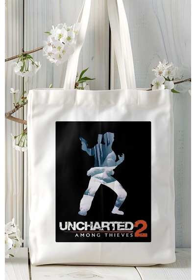 Art Hediye Uncharted 2: Among Thieves Oyun Baskılı Omuz Çanta Kişiye Özel Model 5 Çok Renkli