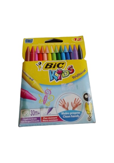 Bıc Kids Plastidecor Plastik Pastel Boya Kalemi 12 Renk 0