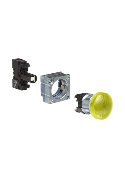 Siemens 3Sb3652 6Ba30 3Sb3 Metal Seri 22Mm Komple Sinyal Lambası 230V Ac Led Li Soket Ve Kaide Sarı