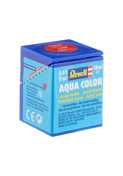 Aqua Color Su Bazlı Maket Boyası Yarı Parlak - Ateş Kırmızısı 18ml-36330 0,15 L