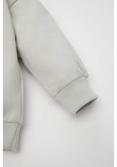 DeFacto Erkek Bebek 2'li Takım Baskılı Bisiklet Yaka Sweatshirt Jogger Eşofman Altı D0718A524AUGR503
