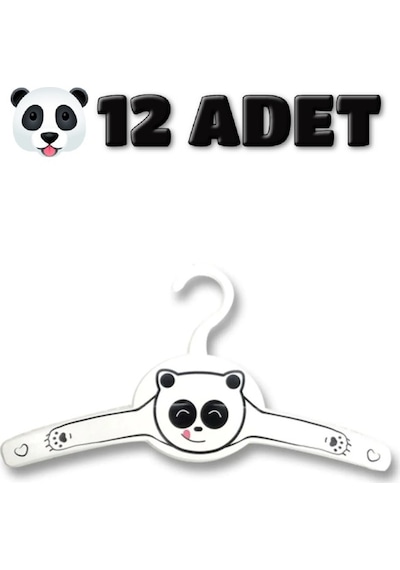 Gondol Bebek Pandali Çocuk Elbise Askısı Beyaz 12 Adet G228p Beyaz