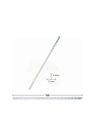 Esnek Çıta Bükülebilir 1 Metre Burgu Çıta 4x7 Mm
