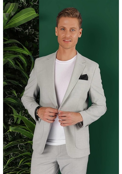 Efor C 643 Slim Fit Gri Spor Ceket Gri