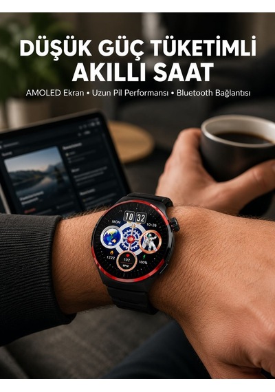Dokunmatik Akıllı Saat Kablosuz Şarj Amoled Ekran Yeni Nesil - Lisinya