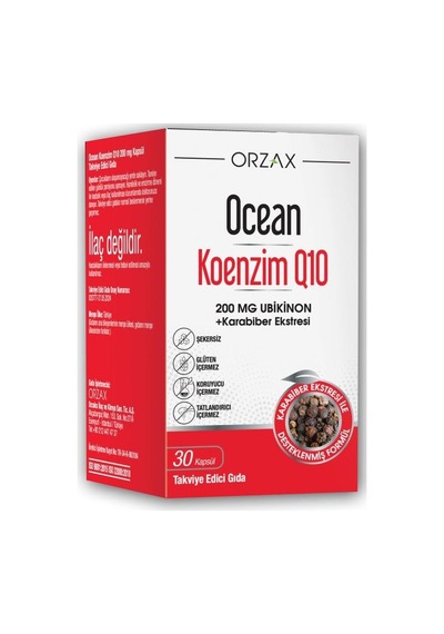 Orzax Ocean Ocean Koenzim Q10 200 Mg 30 Kapsül