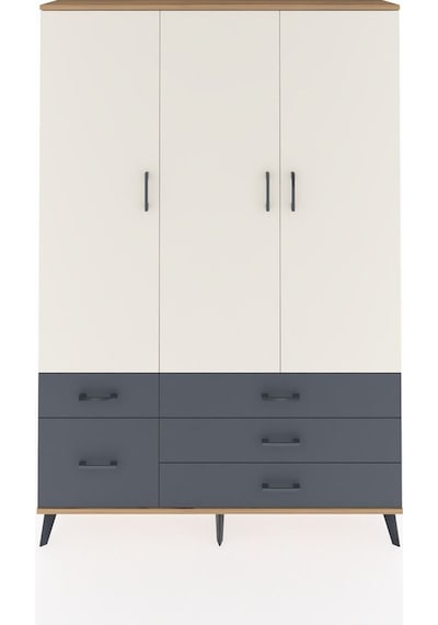 Arges Dolap 5 Raflı 5 Çekmeceli Tek Askılı 132x30x195 Çam-aytaşı/antrasit Aytası/antrasıt Arges Dolap 5 Raflı 5 Çekmeceli Tek Askılı 132x30x195 Çam-aytaşı/antrasit Aytası/antrasıt