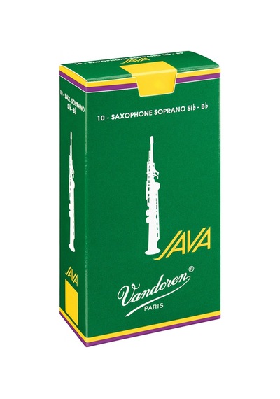 Vandoren Sr3025 Java Soprano Saksafon Kamışı Profesyonel - 10lu No:2,5 Yeşil Java Serisi, Parlak Ve Canlı Ses, Tam Uyumlu Yapı