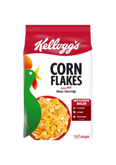 Kellogg's Corn Flakes Mısır Gevreği 400 G - 5 Adet Tarı