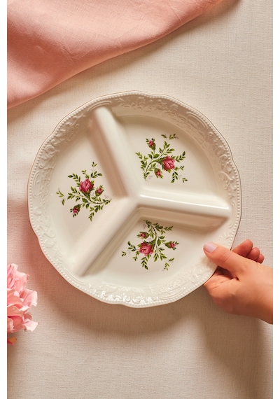 Karaca Vintage Rose Bölmeli Sunumluk 25 Cm Çok Renkli