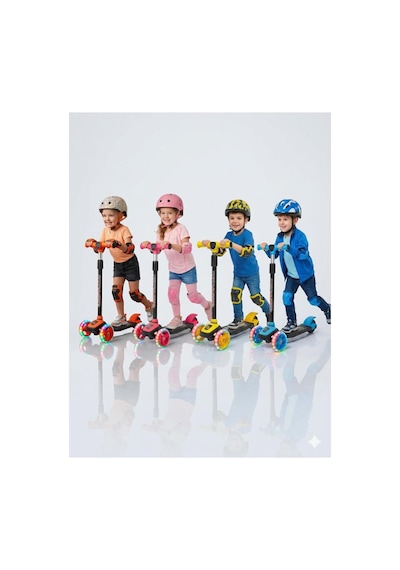Cool Wheels Led Işıklı 3 Tekerlekli Yükseklik Ayarlı Twist Scooter Mavı