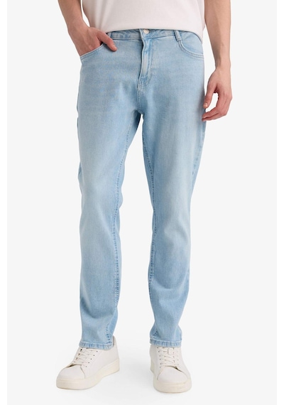 Defacto Pedro Slim Fit Dar Kalıp Normal Bel Dar Paça Jean Pantolon F2989ax25aunm39 Mavi