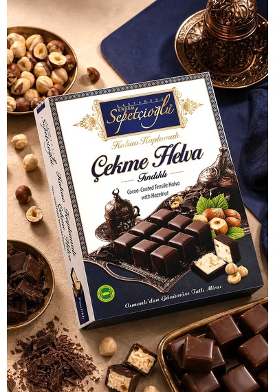 Kakao Kaplamalı Fındıklı Çekme Helva 80g