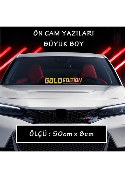 gold paket oto sticker ön arka cam yazısı - tuning modifiye etiket