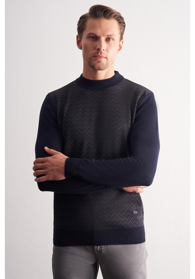 İmza Koyu Lacivert Yarım Balıkçı Yaka Uzun Kol Cepsiz Comfort Fit Pamuklu Triko Kazak 1012255222 Lacivert İmza Koyu Lacivert Yarım Balıkçı Yaka Uzun Kol Cepsiz Comfort Fit Pamuklu Triko Kazak 1012255222 Lacivert