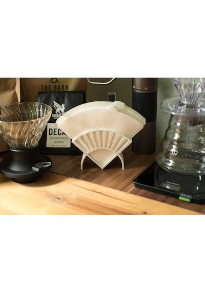 V60 Kahve Filtre Kağıdı Standı Düzenleyici Tutucu Organizer Beyaz