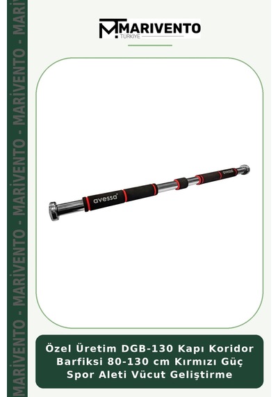 Özel Üretim Dgb-130 Kapı Koridor Barfiksi 80-130 Cm Kırmızı Güç Spor Aleti Vücut Geliştirme