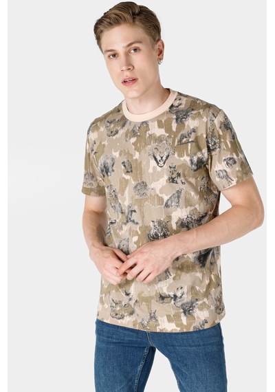 Colin's Colins Bej Erkek Tshirt K.Kol 001