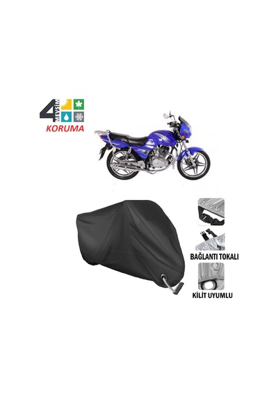 Kuba Sl150-9 Motosiklet Brandası ( Kilit Uyumlu - Siyah