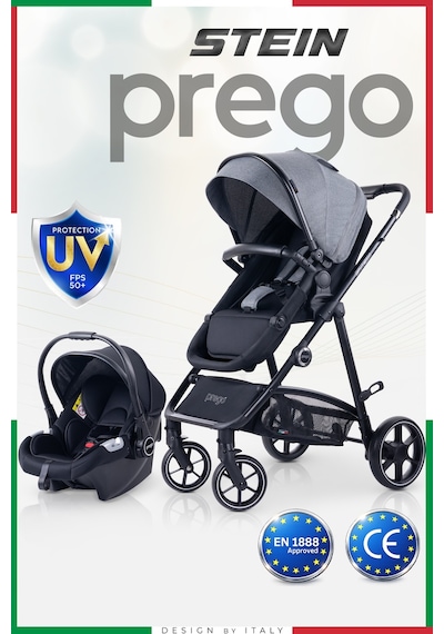 Prego Stein Çift Yönlü Portbebeli Travel Sistem Bebek Arabası Uv Tenteli