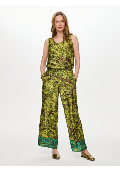 Faik Sönmez Beli Lastikli Jungle Desen Wıdeleg Fit Viskon Pantolon W27pnt004 Uw27pnt004196 Matcha Faik Sönmez Beli Lastikli Jungle Desen Wıdeleg Fit Viskon Pantolon W27pnt004 Uw27pnt004196 Matcha