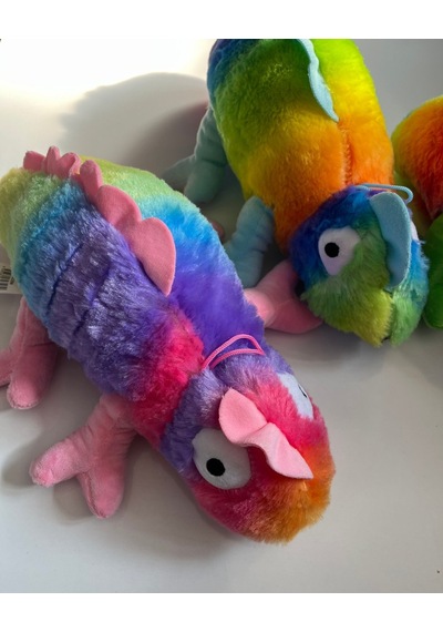 Peluş Bukalemun 40 Cm Çok Renkli