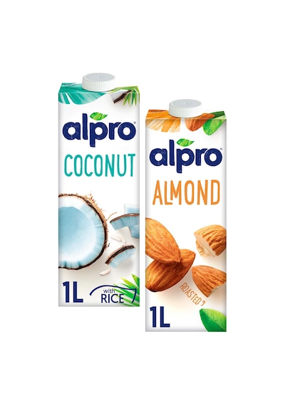 Alpro Badem Sütü & Hindistan Cevizi Sütü 2 x 1 L