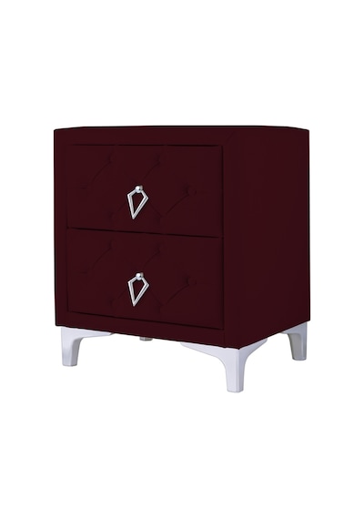 Ruby 2 Çekmeceli Komodin-silver Model Kapitoneli Yatak Odası Iki Çekmeceli Komodin&şifonyer Modeli Bordo Ruby 2 Çekmeceli Komodin-silver Model Kapitoneli Yatak Odası Iki Çekmeceli Komodin&şifonyer Modeli Bordo