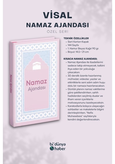 Visal Namaz Ajandası Özel Seri Çok Renkli