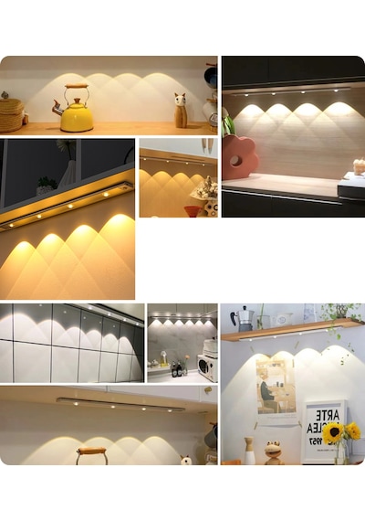 Sensörlü Şarjlı Mıknatıslı 3 Farklı Işık Dimmerli Bella Kabin Led