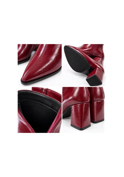 Dabab Shoes Yona Kadın Bordo Kırışık Rugan Sivri Burun Ön Dikiş Detaylı Fermuarlı İçi Sıcak Astarlı 7 Cm Kalın Topuklu Bot Bootie Dabab Shoes Yona Kadın Bordo Kırışık Rugan Sivri Burun Ön Dikiş Detaylı Fermuarlı İçi Sıcak Astarlı 7 Cm Kalın Topuklu Bot Bootie