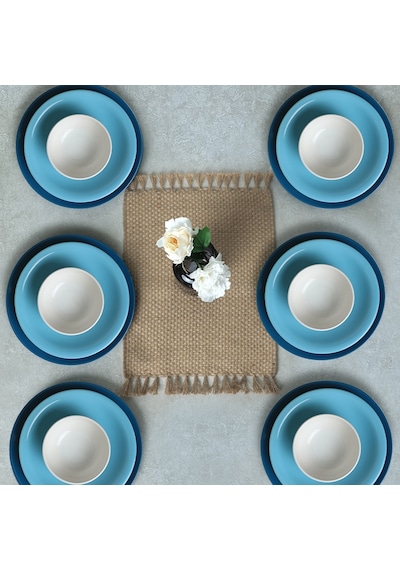 Keramika Blue Mix Yemek Takımı 18 Parça 6 Kişilik 031-413-420