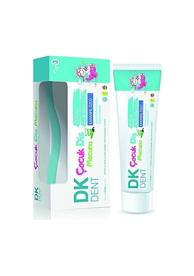 Çocuk Diş Macunu + Diş Fırçası Set Açık Ahşap