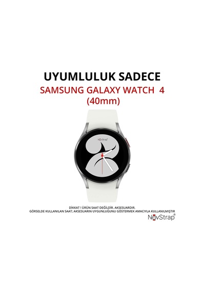 Novstrap Samsung Galaxy Watch 4 40mm İle Uyumlu Ekran Koruyucu Temperli Cam Kolay Uygulama Aparatlı