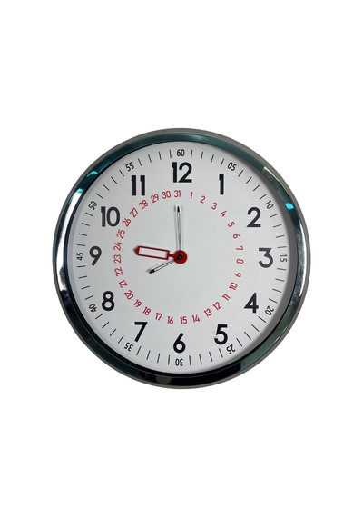 Krom Takvimli 52 X 52 Cm Metal Duvar Saati Diğer