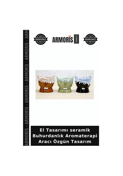 El Tasarımı Seramik Buhurdanlık Aromaterapi Aracı Özgün Tasarım Çok Renkli