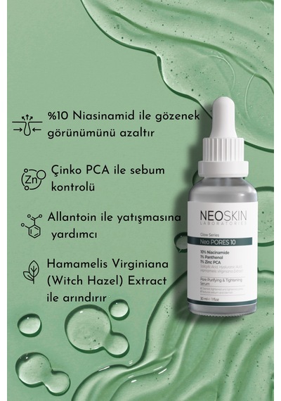 Gözenek Sıkılaştırıcı, Siyah Nokta Ve Akne Karşıtı Serum 10% Niacinamide Zincpca Salicylic Acid