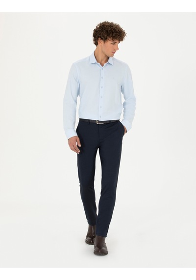 Pierre Cardin Erkek Açık Mavi Desenli Gömlek 50275511-vr003 Açık Mavi