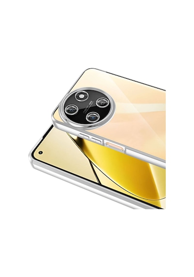 Nourthkiingdom Realme 11 4g Kılıf Kamera Korumalı Logo Gösteren Nrtk Omega Kapak - Gümüş Gümüş