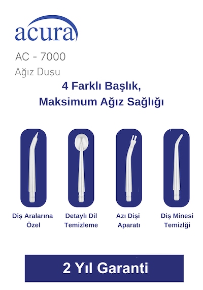 Acura Ac-7000 Şarjlı 4 Başlıklı Ağız Duşu